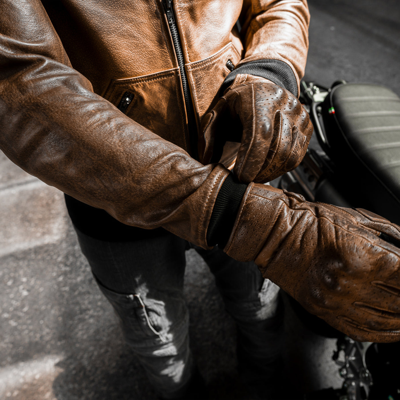 Bomber Jacket Brown Patina