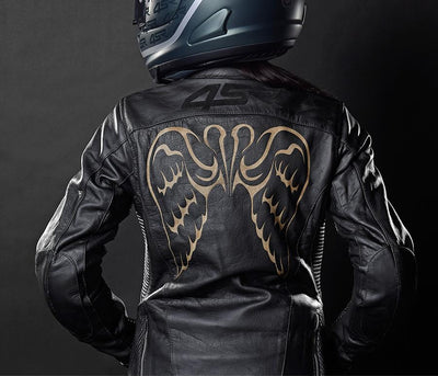 Biker jacket for women - Angel wings